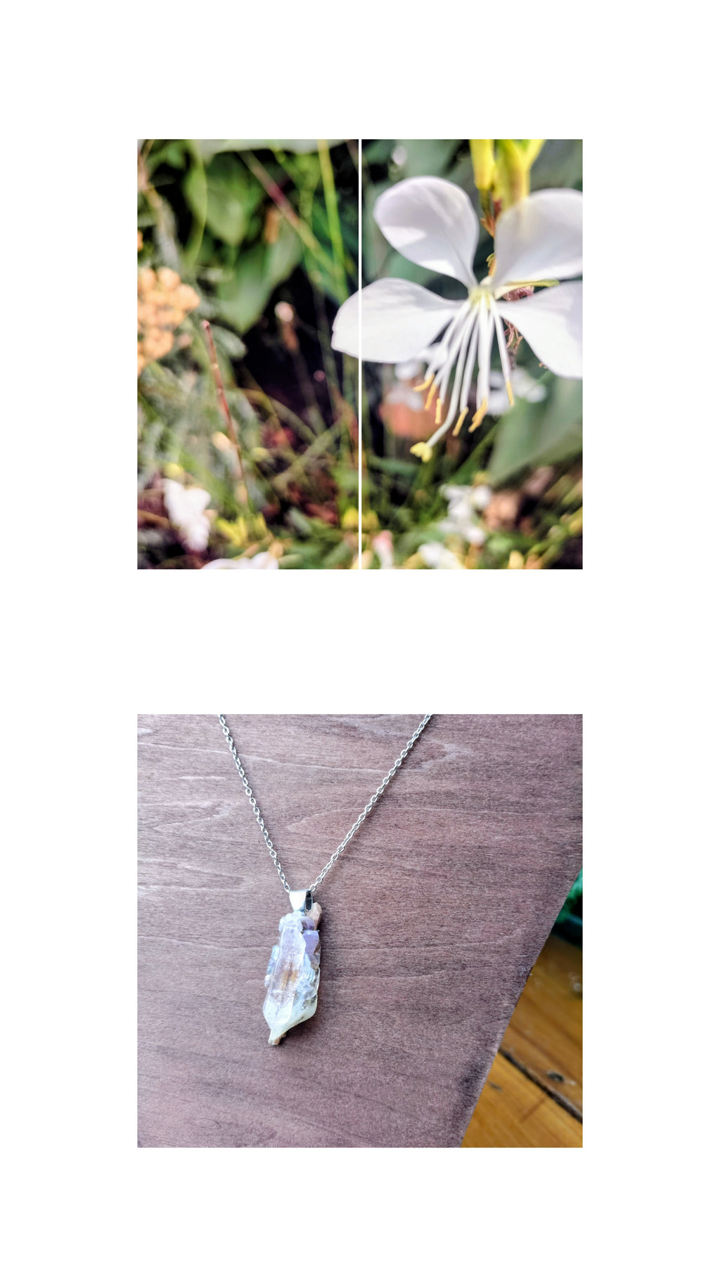 Collier larme de quartz
