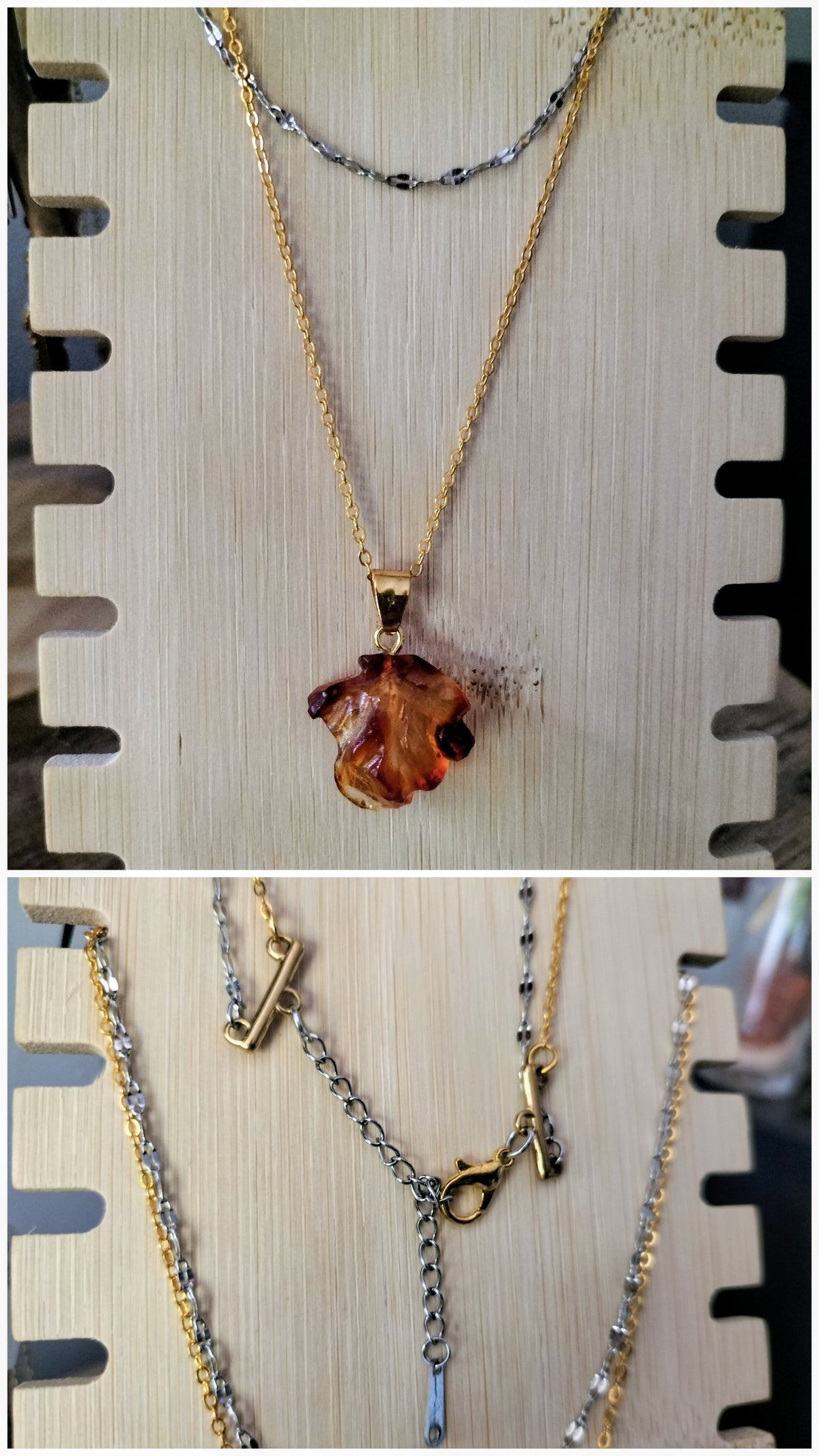 Double collier en ambre