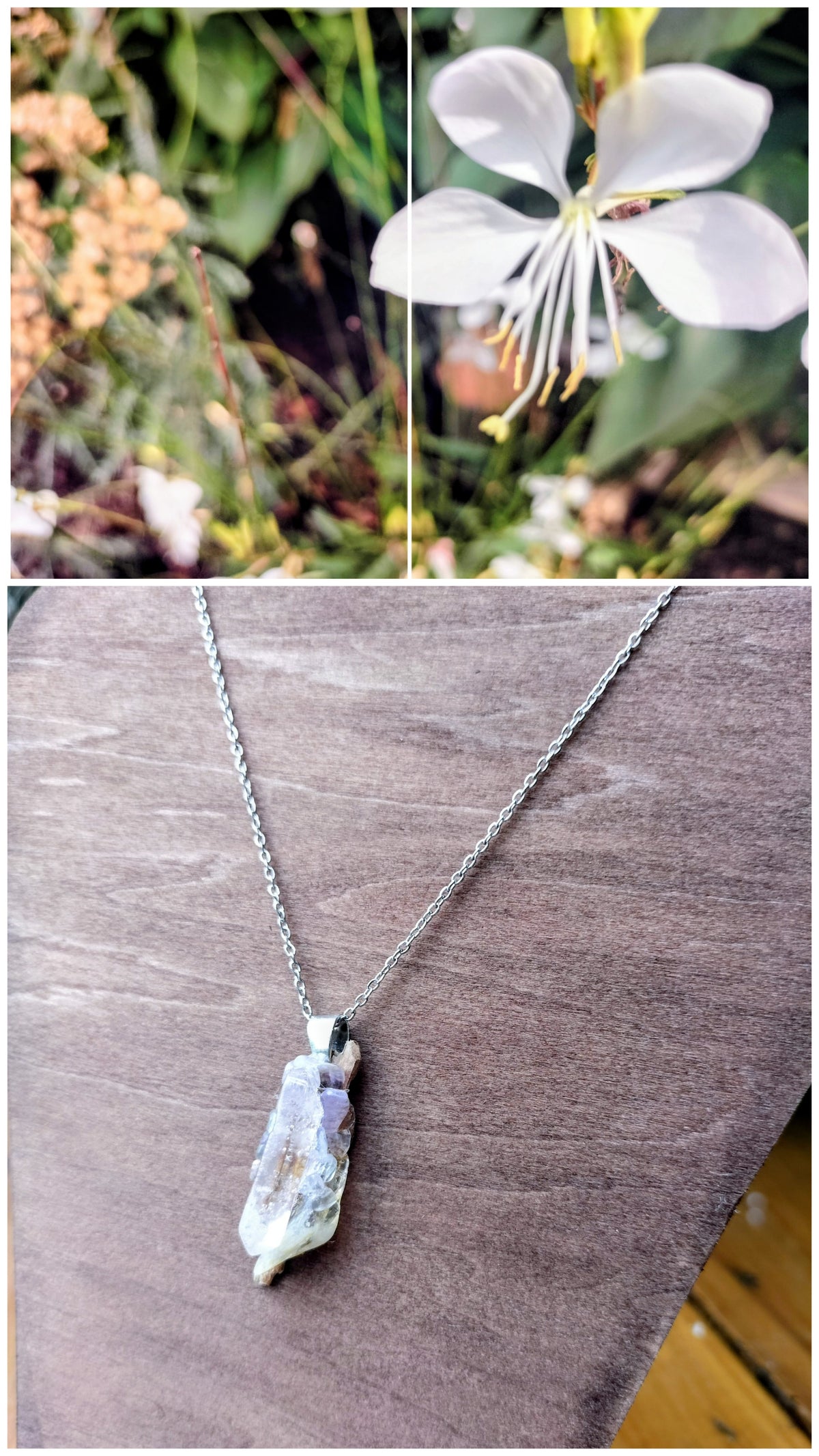 Collier larme de quartz