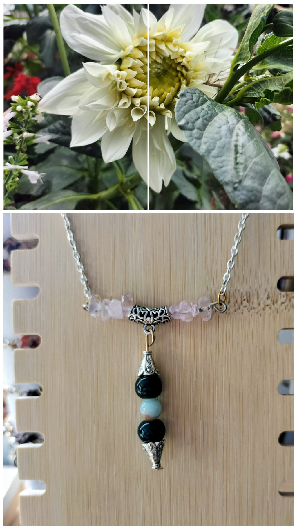 Collier douceur de rose